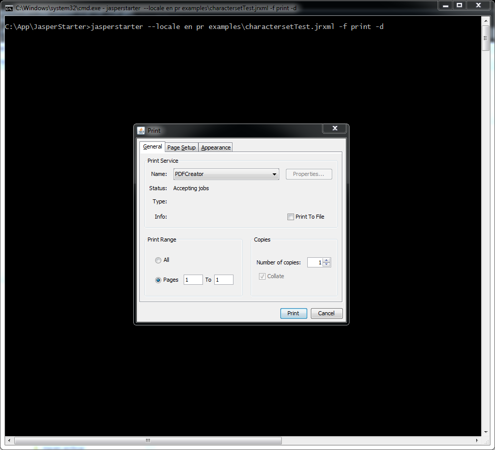Print Dialog